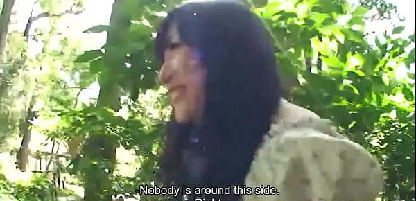 Japanese teen brunette, Tsukushi came in a public place, uncensored